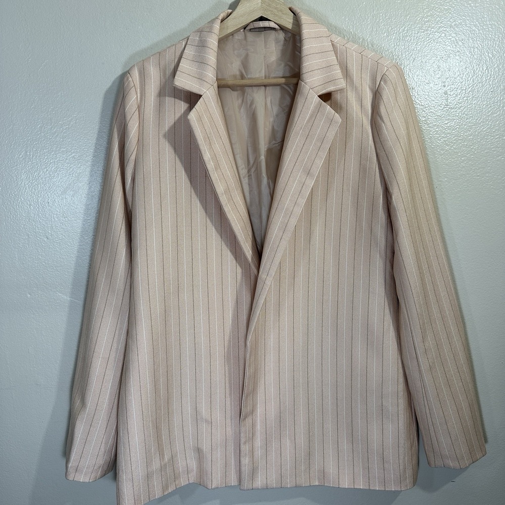 Missguided Women's 6 Pink Striped Blazer Office‎